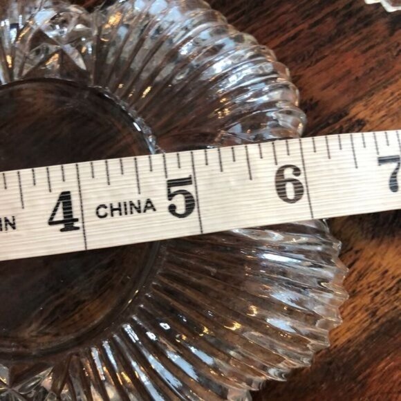 2 Vintage Federal Glass Clear 4 Leaf Clover Ashtrays/Candy Dish - Picture 5 of 6